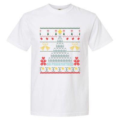 Pharmacy Christmas Tree Medication Pharmacist Fun Gift Ugly Gift Garment-Dyed Heavyweight T-Shirt