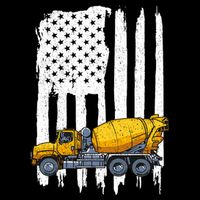 Patriotic Cement Truck Driver Concrete Mixer American Flag Backpack