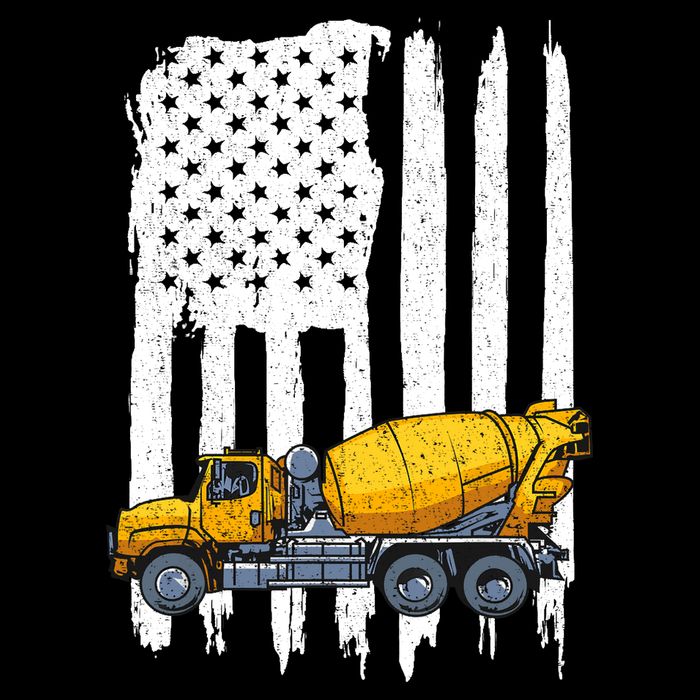 Patriotic Cement Truck Driver Concrete Mixer American Flag Backpack