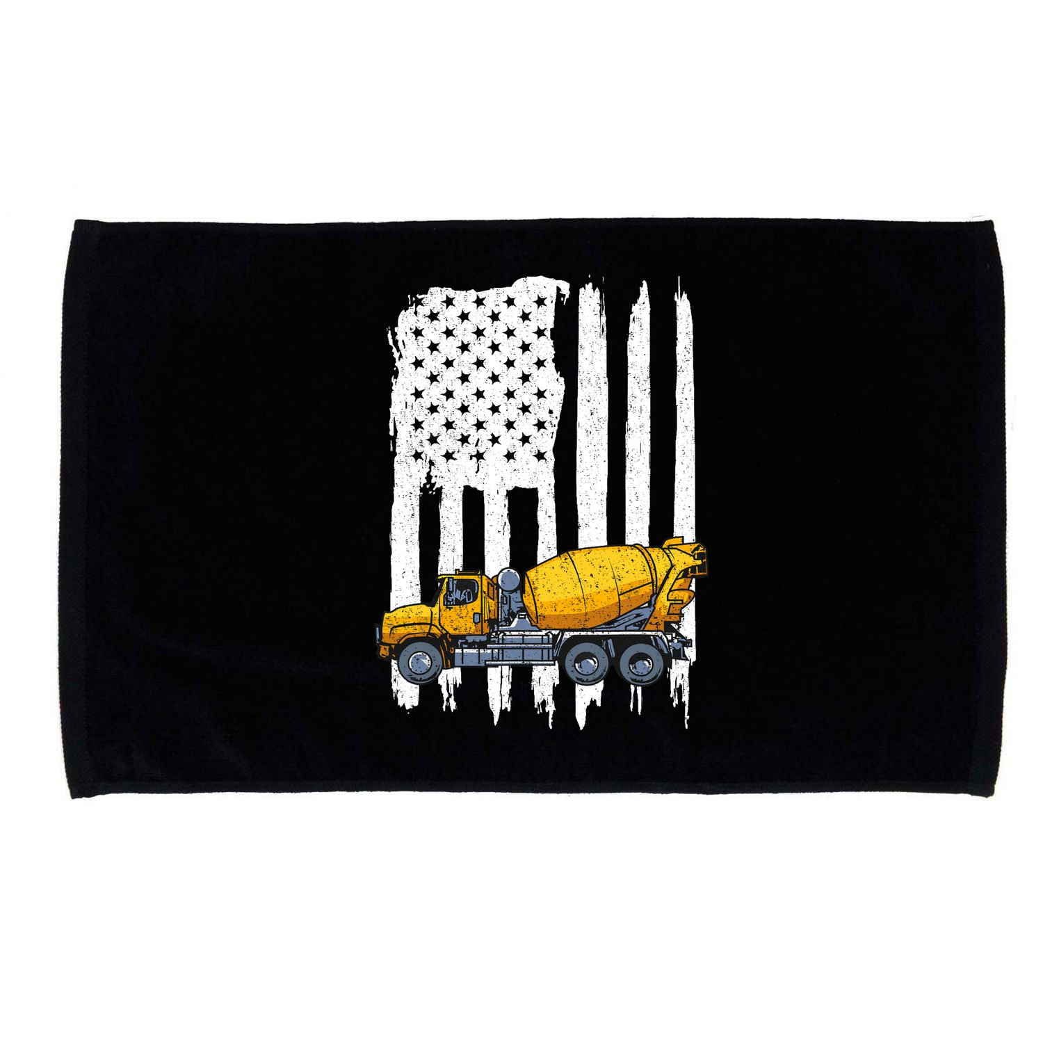 Patriotic Cement Truck Driver Concrete Mixer American Flag Microfiber Hand Towel