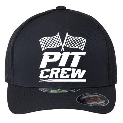 PIT CREW Track Racing Car Racing Lovers Family Matching Flexfit Unipanel Trucker Cap