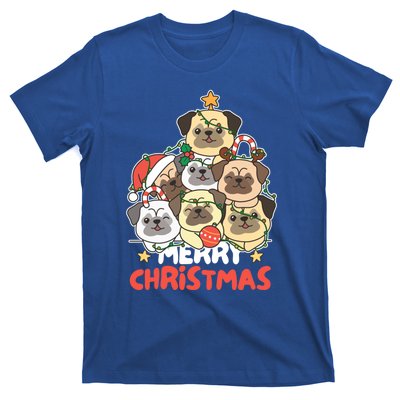 Pug Christmas Tree Funny Animal Merry Christmas Gift T-Shirt