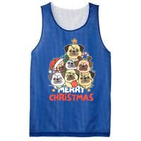 Pug Christmas Tree Funny Animal Merry Christmas Gift Mesh Reversible Basketball Jersey Tank