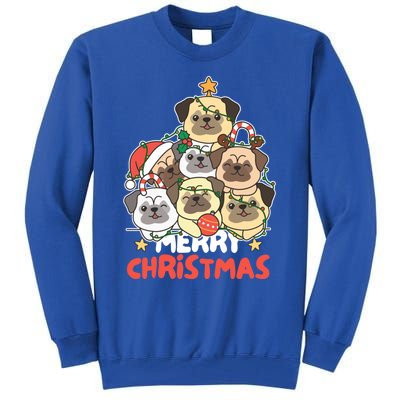 Pug Christmas Tree Funny Animal Merry Christmas Gift Tall Sweatshirt