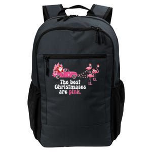 Pink Christmas Tree Santa And Flamingos For Xmas Morning Meaningful Gift Daily Commute Backpack