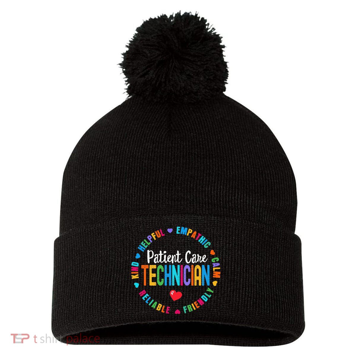 Patient Care Technician Appreciation Week healthcare workers Pom Pom 12in Knit Beanie