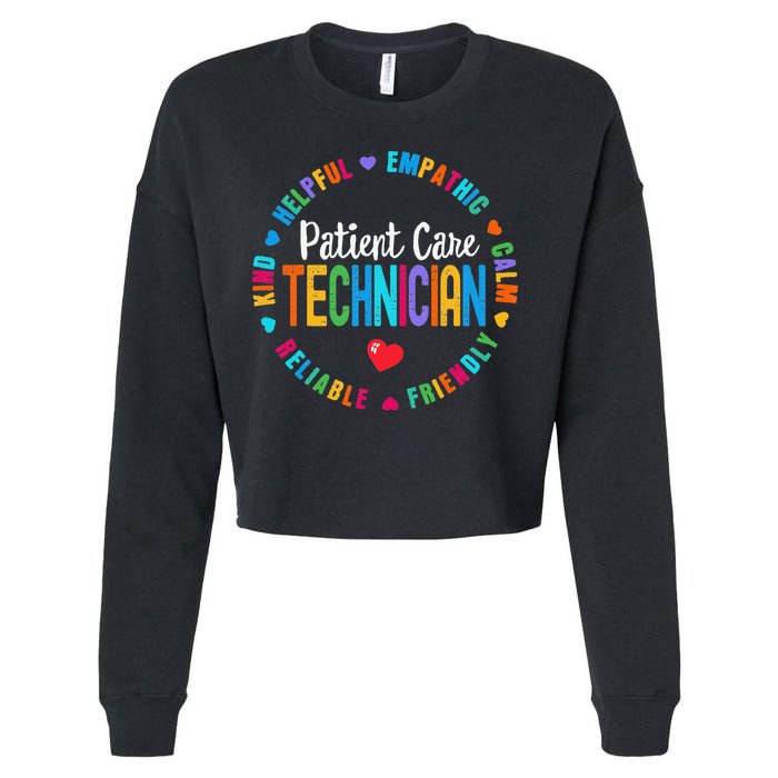 Patient Care Technician Appreciation Week healthcare workers Cropped Pullover Crew