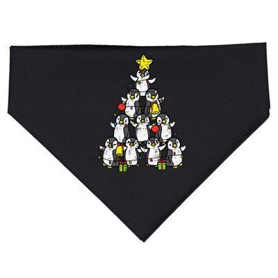 Penguin Christmas Tree Cute Xmas USA-Made Doggie Bandana