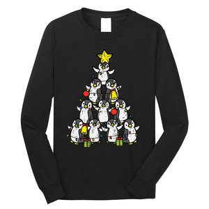 Penguin Christmas Tree Cute Xmas Long Sleeve Shirt