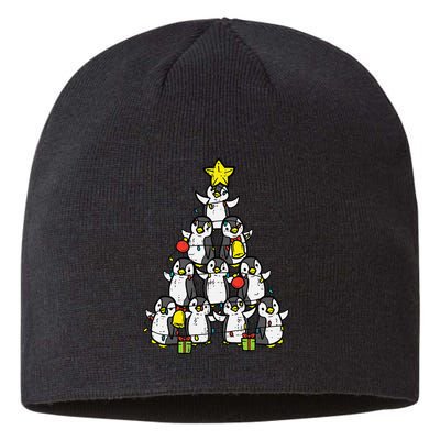 Penguin Christmas Tree Cute Xmas Sustainable Beanie