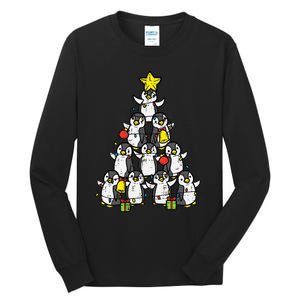 Penguin Christmas Tree Cute Xmas Tall Long Sleeve T-Shirt