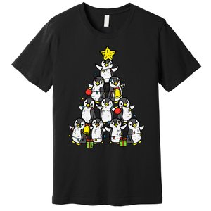 Penguin Christmas Tree Cute Xmas Premium T-Shirt