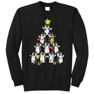 Penguin Christmas Tree Cute Xmas Tall Sweatshirt