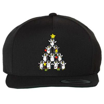 Penguin Christmas Tree Cute Xmas Wool Snapback Cap