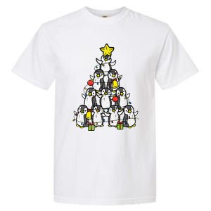 Penguin Christmas Tree Cute Xmas Garment-Dyed Heavyweight T-Shirt