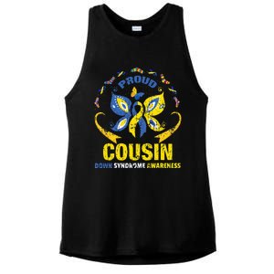 Proud Cousin T21 World Down Syndrome Awareness Da Ladies PosiCharge Tri-Blend Wicking Tank