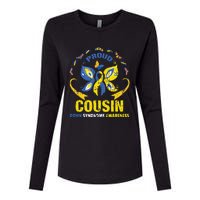 Proud Cousin T21 World Down Syndrome Awareness Da Womens Cotton Relaxed Long Sleeve T-Shirt