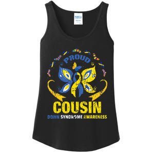 Proud Cousin T21 World Down Syndrome Awareness Da Ladies Essential Tank