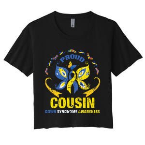 Proud Cousin T21 World Down Syndrome Awareness Da Women's Crop Top Tee