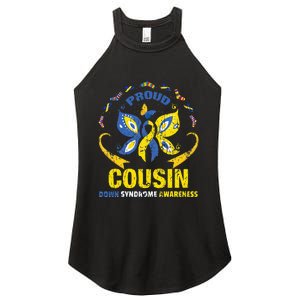 Proud Cousin T21 World Down Syndrome Awareness Da Women's Perfect Tri Rocker Tank