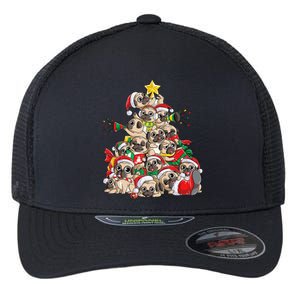 Pug Christmas Tree Dog Santa Xmas Boys Girls Merry Dogmas Gift Flexfit Unipanel Trucker Cap