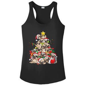 Pug Christmas Tree Dog Santa Xmas Boys Girls Merry Dogmas Gift Ladies PosiCharge Competitor Racerback Tank