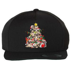 Pug Christmas Tree Dog Santa Xmas Boys Girls Merry Dogmas Gift Wool Snapback Cap