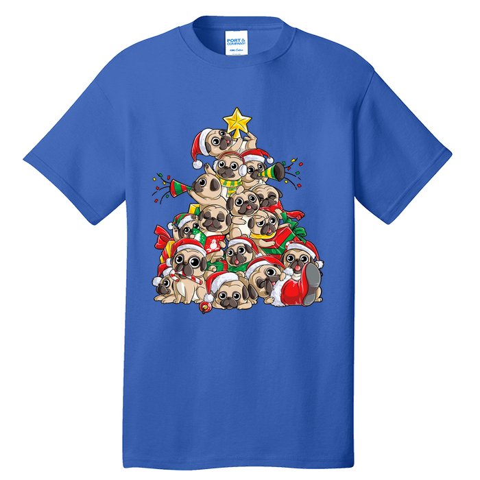 Pug Christmas Tree Dog Santa Xmas Boys Girls Merry Dogmas Gift Tall T-Shirt