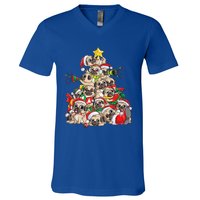 Pug Christmas Tree Dog Santa Xmas Boys Girls Merry Dogmas Gift V-Neck T-Shirt