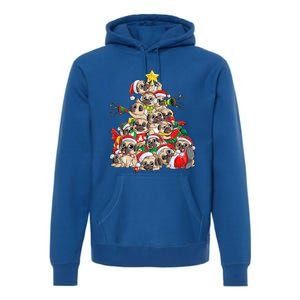 Pug Christmas Tree Dog Santa Xmas Boys Girls Merry Dogmas Gift Premium Hoodie