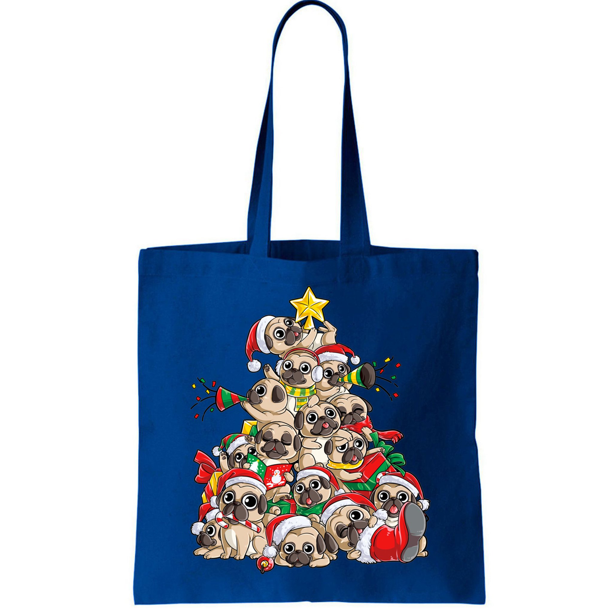 Pug Christmas Tree Dog Santa Xmas Boys Girls Merry Dogmas Gift Bag