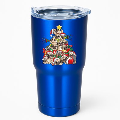 Pug Christmas Tree Dog Santa Xmas Boys Girls Merry Dogmas Gift Tumbler
