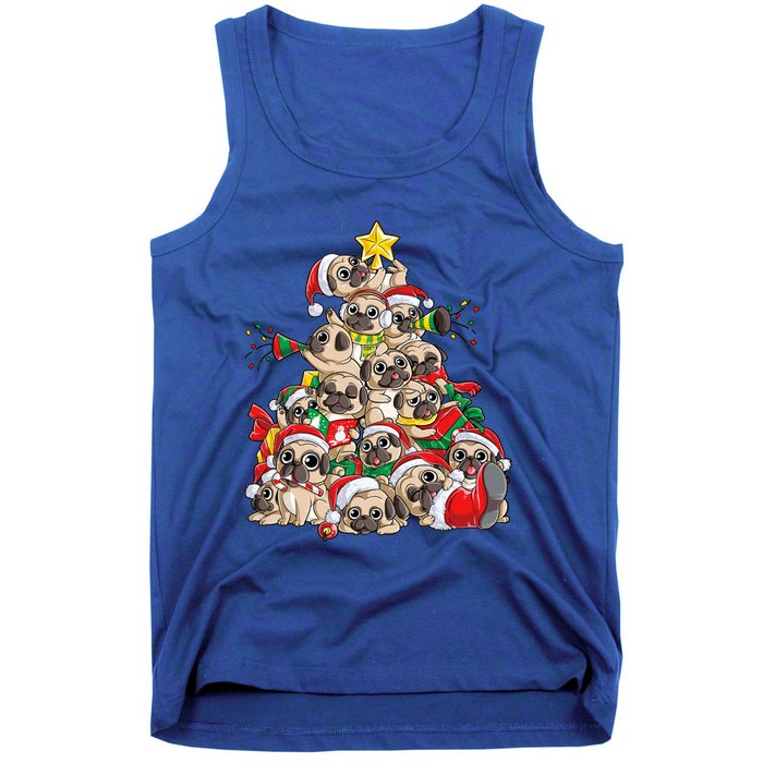 Pug Christmas Tree Dog Santa Xmas Boys Girls Merry Dogmas Gift Tank Top