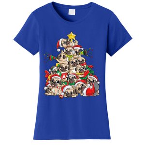 Pug Christmas Tree Dog Santa Xmas Boys Girls Merry Dogmas Gift Women's T-Shirt