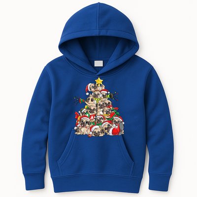 Pug Christmas Tree Dog Santa Xmas Boys Girls Merry Dogmas Gift Kids Hoodie