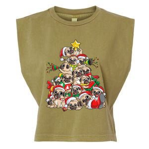 Pug Christmas Tree Dog Santa Xmas Boys Girls Merry Dogmas Gift Garment-Dyed Women's Muscle Tee