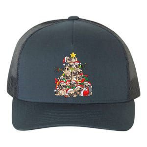 Pug Christmas Tree Dog Santa Xmas Boys Girls Merry Dogmas Gift Yupoong Adult 5-Panel Trucker Hat