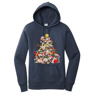 Pug Christmas Tree Dog Santa Xmas Boys Girls Merry Dogmas Gift Women's Pullover Hoodie