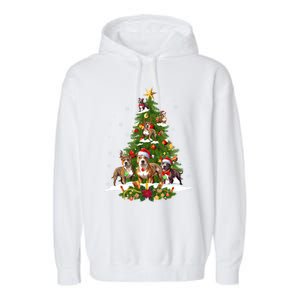 Pitbull Christmas Tree Pitbull Dog Xmas Party Great Gift Garment-Dyed Fleece Hoodie