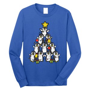 Penguin Christmas Tree Cute Xmas Girls Great Gift Long Sleeve Shirt