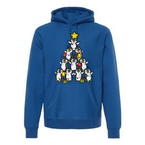 Penguin Christmas Tree Cute Xmas Girls Great Gift Premium Hoodie