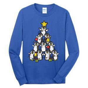 Penguin Christmas Tree Cute Xmas Girls Great Gift Tall Long Sleeve T-Shirt