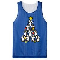 Penguin Christmas Tree Cute Xmas Girls Great Gift Mesh Reversible Basketball Jersey Tank