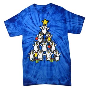 Penguin Christmas Tree Cute Xmas Girls Great Gift Tie-Dye T-Shirt