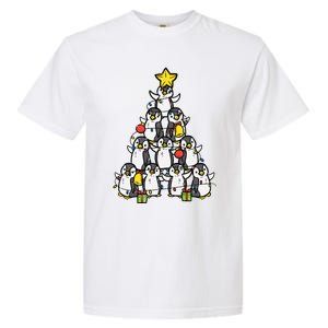 Penguin Christmas Tree Cute Xmas Girls Great Gift Garment-Dyed Heavyweight T-Shirt