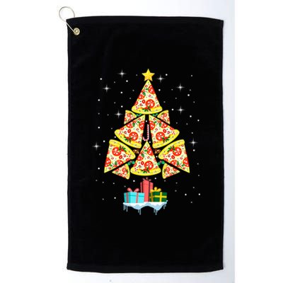 Pizza Christmas Tree Platinum Collection Golf Towel