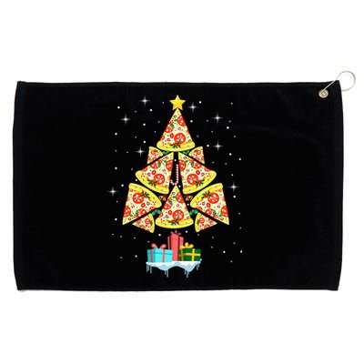 Pizza Christmas Tree Grommeted Golf Towel