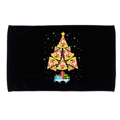 Pizza Christmas Tree Microfiber Hand Towel