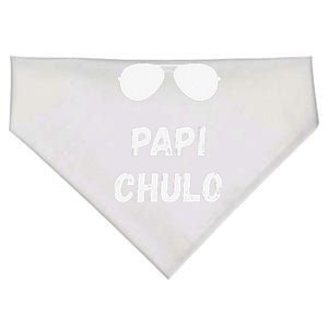 Papi Chulo Tee Daddy Fathers Day Gift Best Papa USA-Made Doggie Bandana