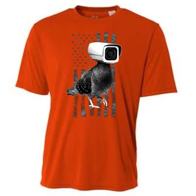 Pidgeon Camera USA Flag Cooling Performance Crew T-Shirt